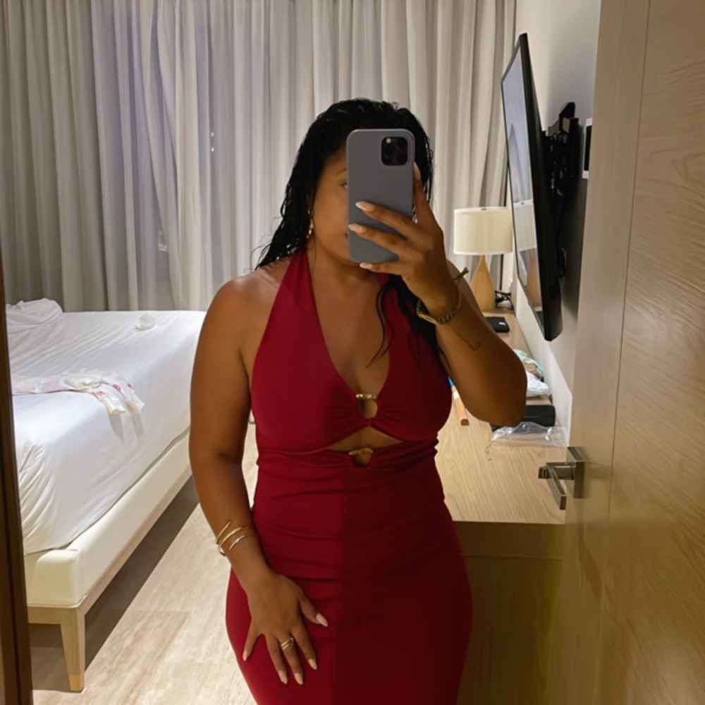 Zara Red Halter Dress